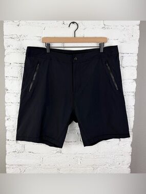 Mack Weldon Black 4 Way Active Hydrid Performance Mesh Perforated Shorts XXL